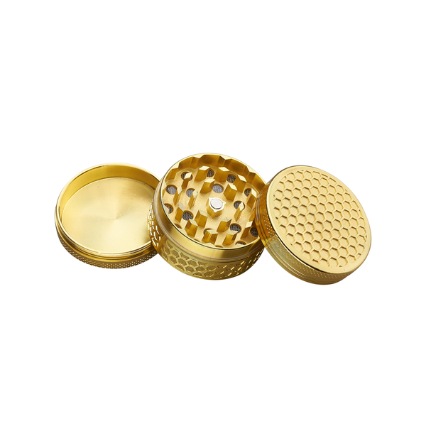 CH Grindar Metall 3-D 50mm "Gold Honeycomb"